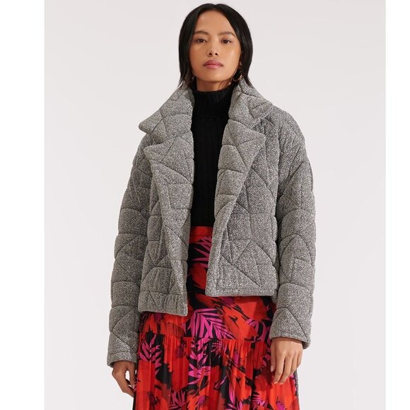 VERONICA BEARD Marshal Metallic Quilted Coat - Picture 11 of 17